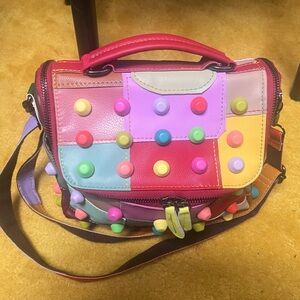Colorful Patchwork leather Women's Bag